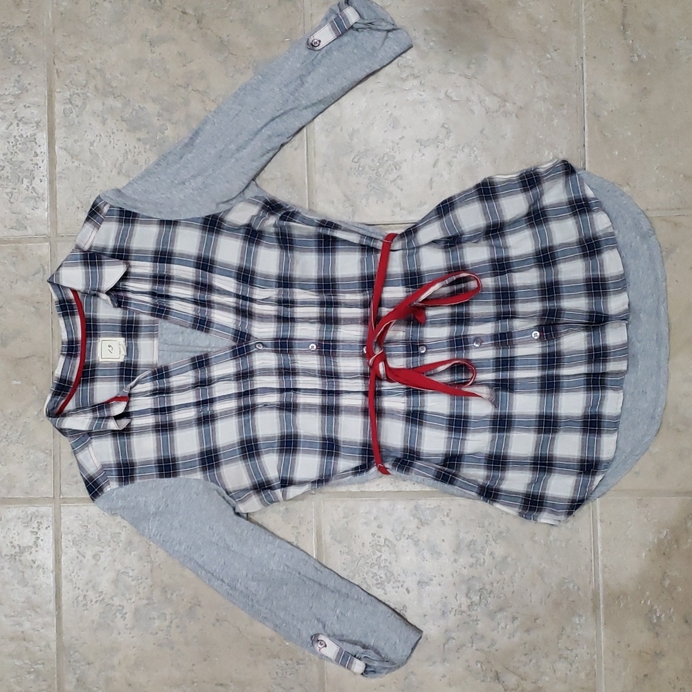 One September Anthropolpgie Plaid Button-Down Top